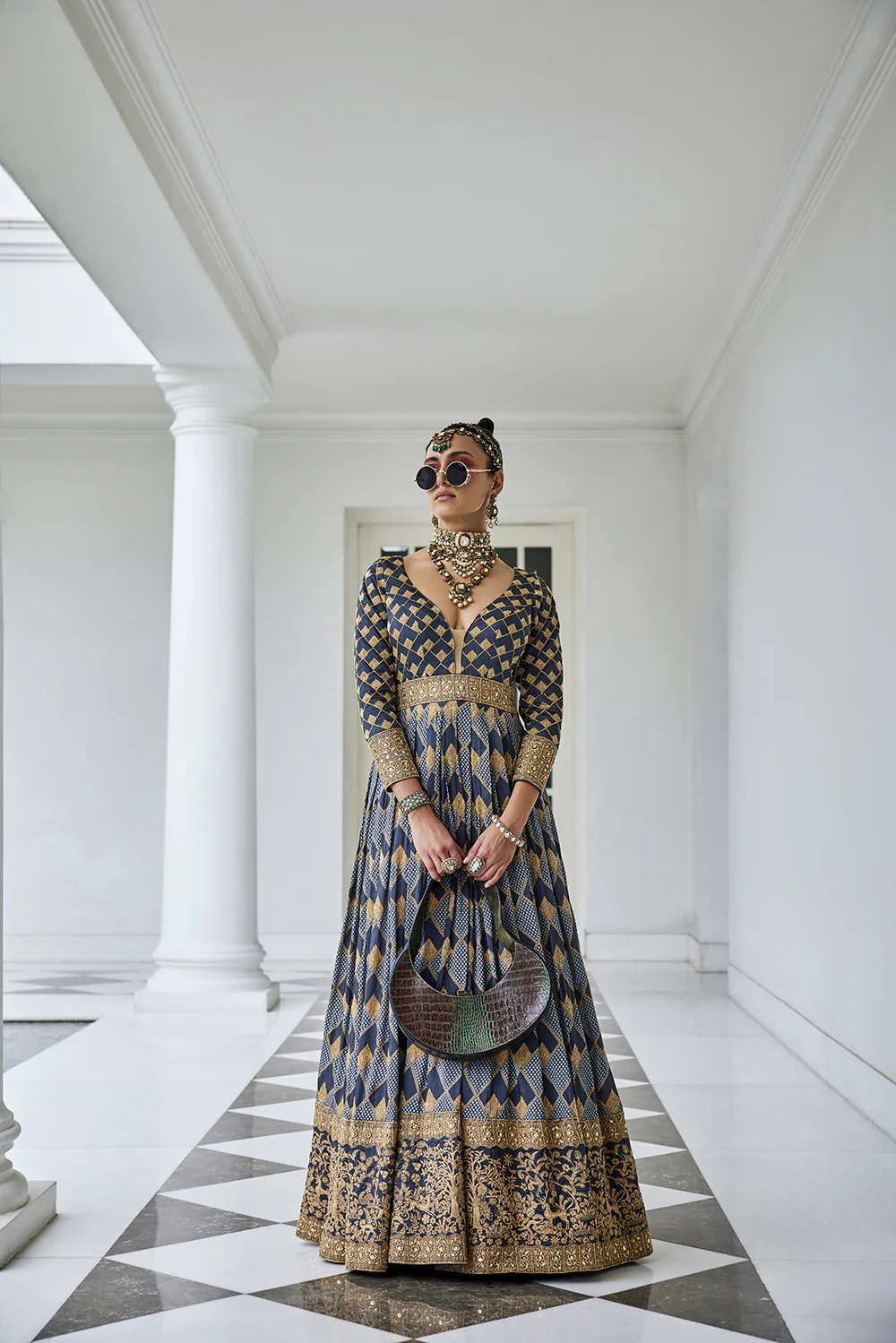 Shikargah Geometric Anarkali - Image 3