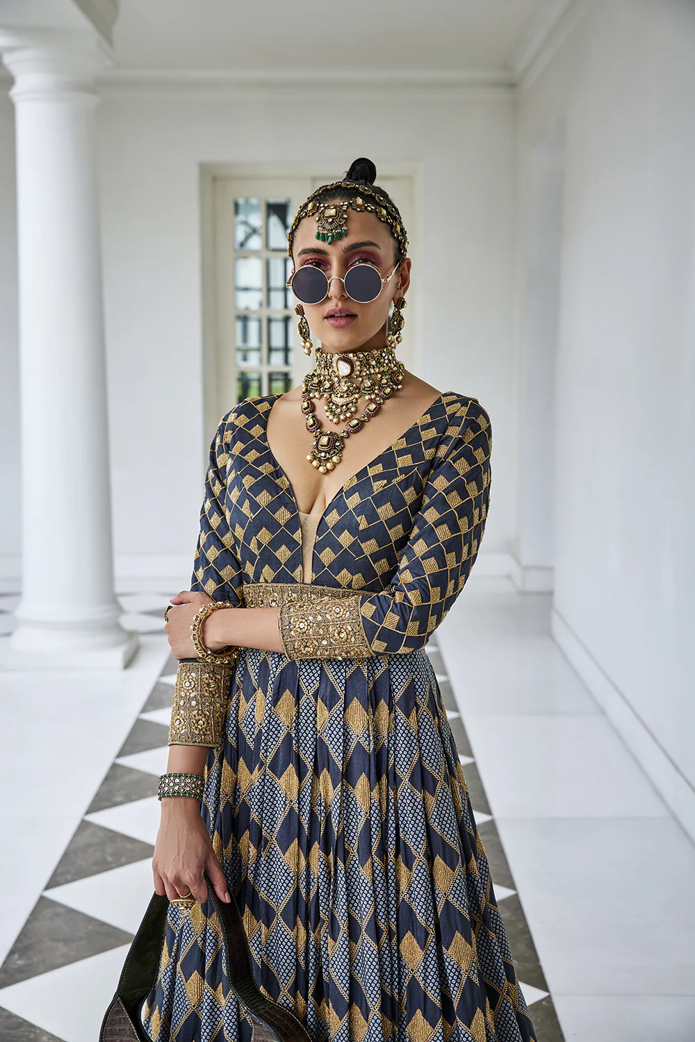 Shikargah Geometric Anarkali - Image 4