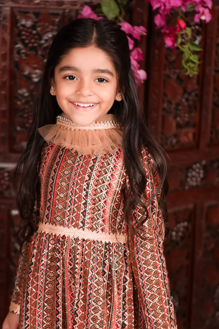 SITARA - Gold Print Cotton Kurti Set - Image 3