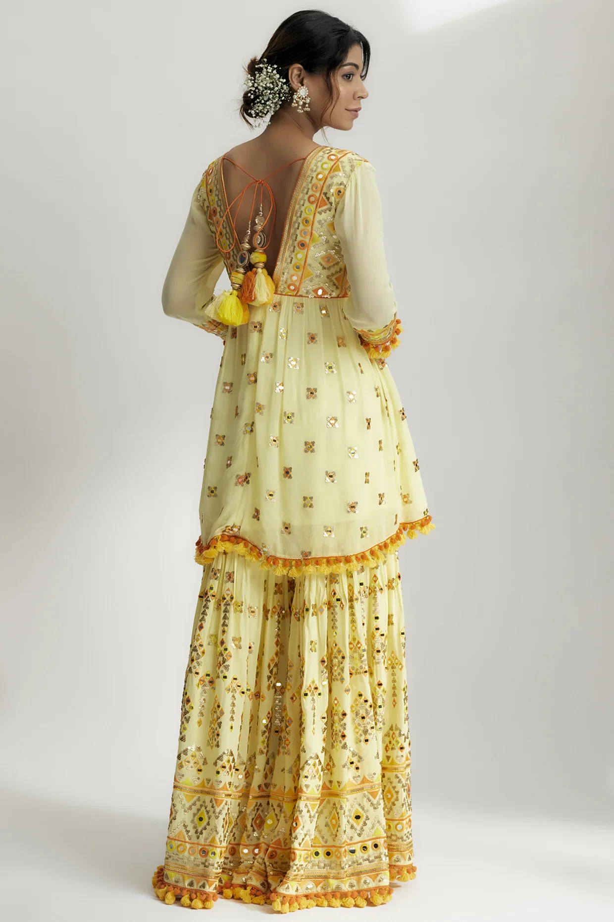 Sophie Peplum With Sharara Set - Image 3