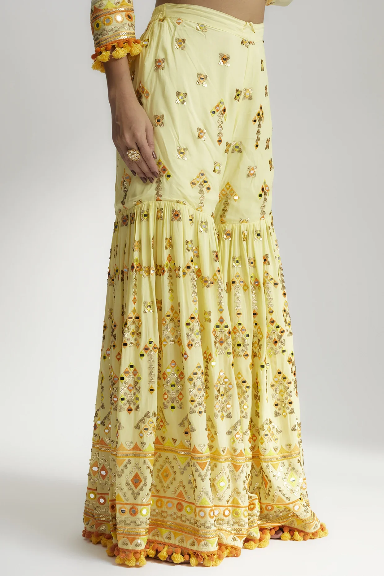Sophie Peplum With Sharara Set - Image 4