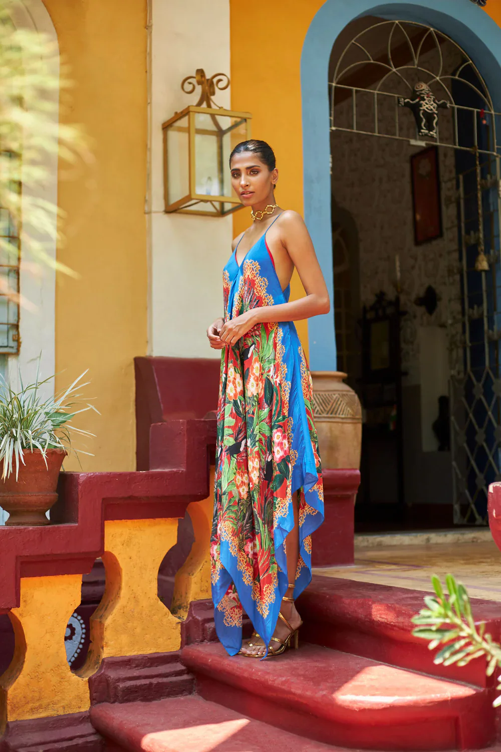 Spaghetti Strap Scarf Dress - Image 3