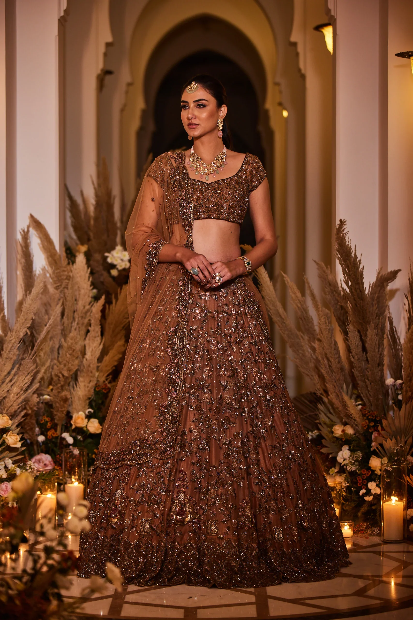 Sunset - Hand Embroidered Lehenga Set