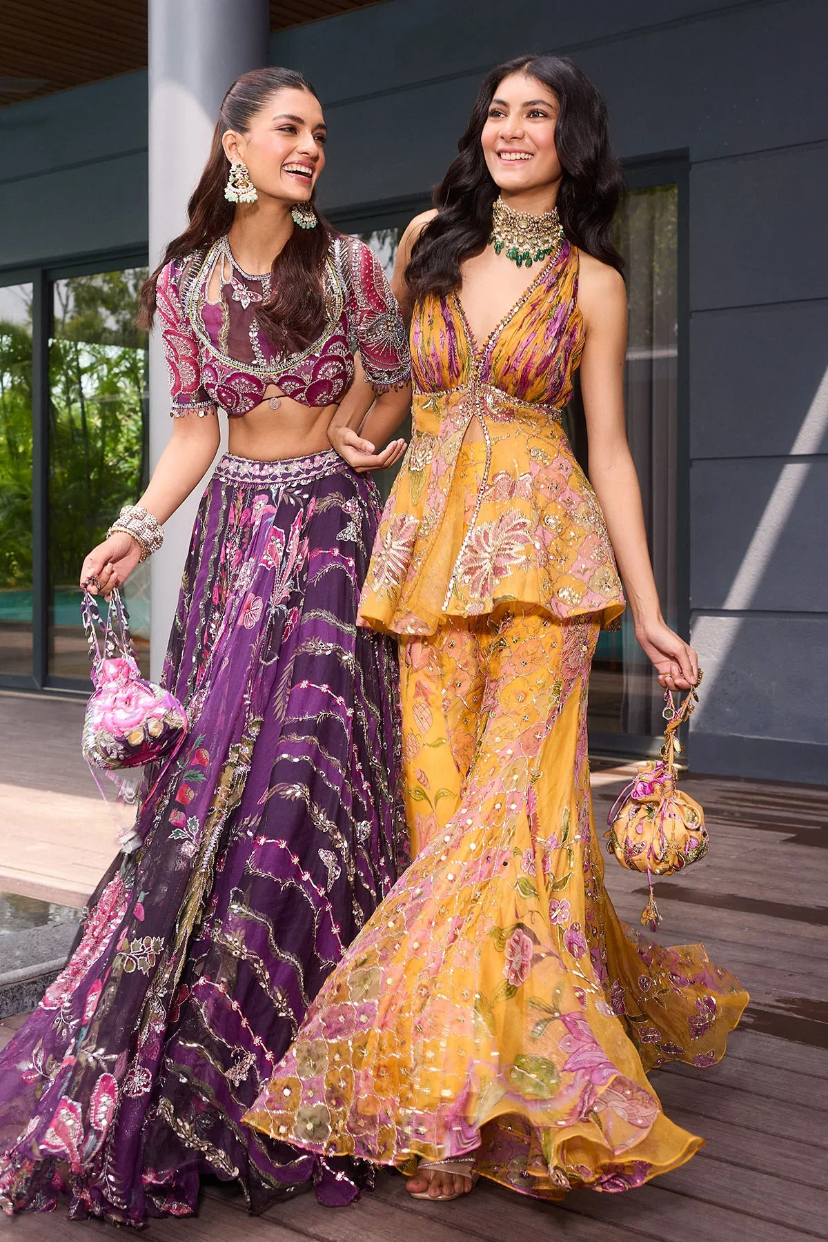 Tahira - Embroidered Multi Panelled Lehenga - Image 7