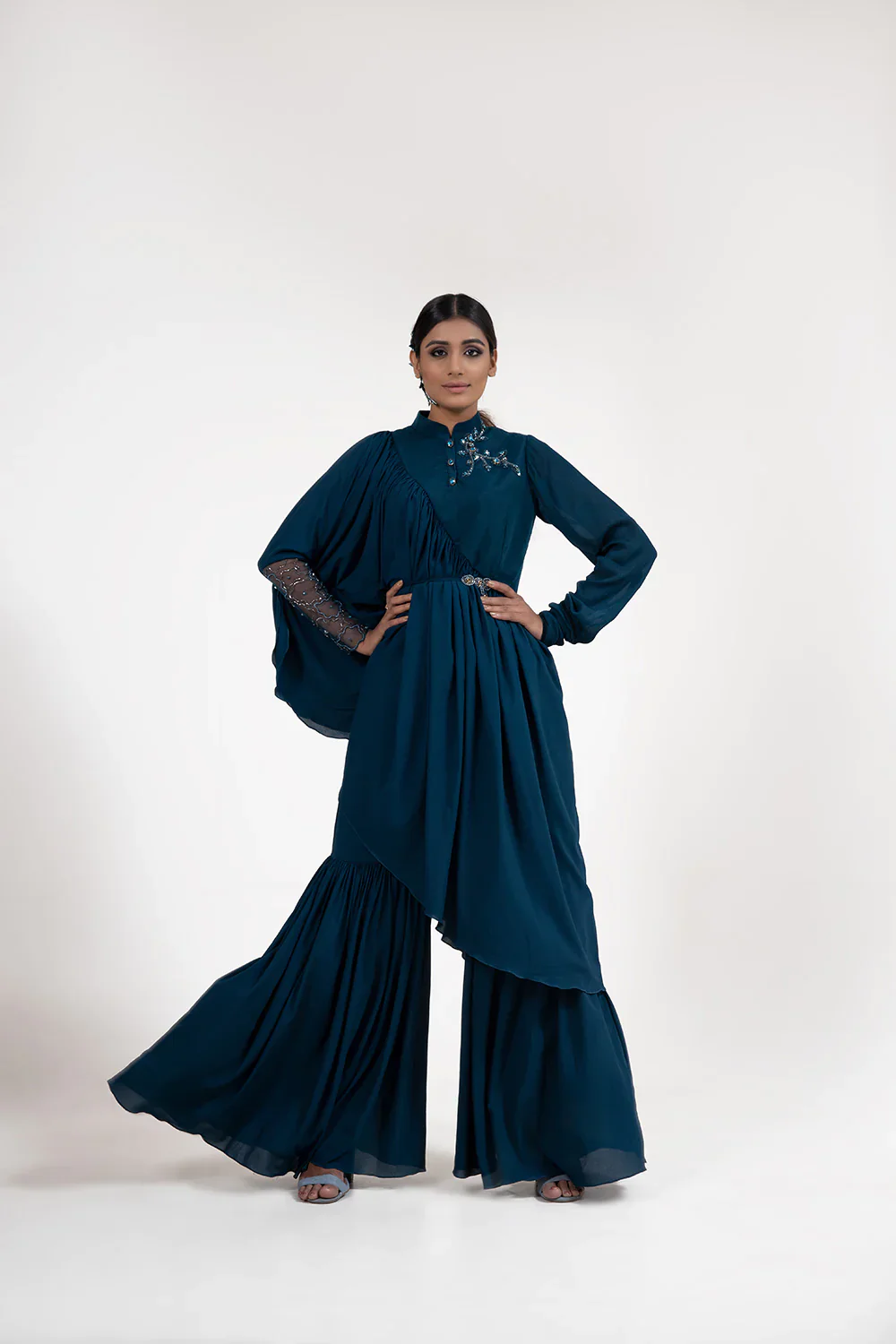 Teal Blue Pant Set - Image 5