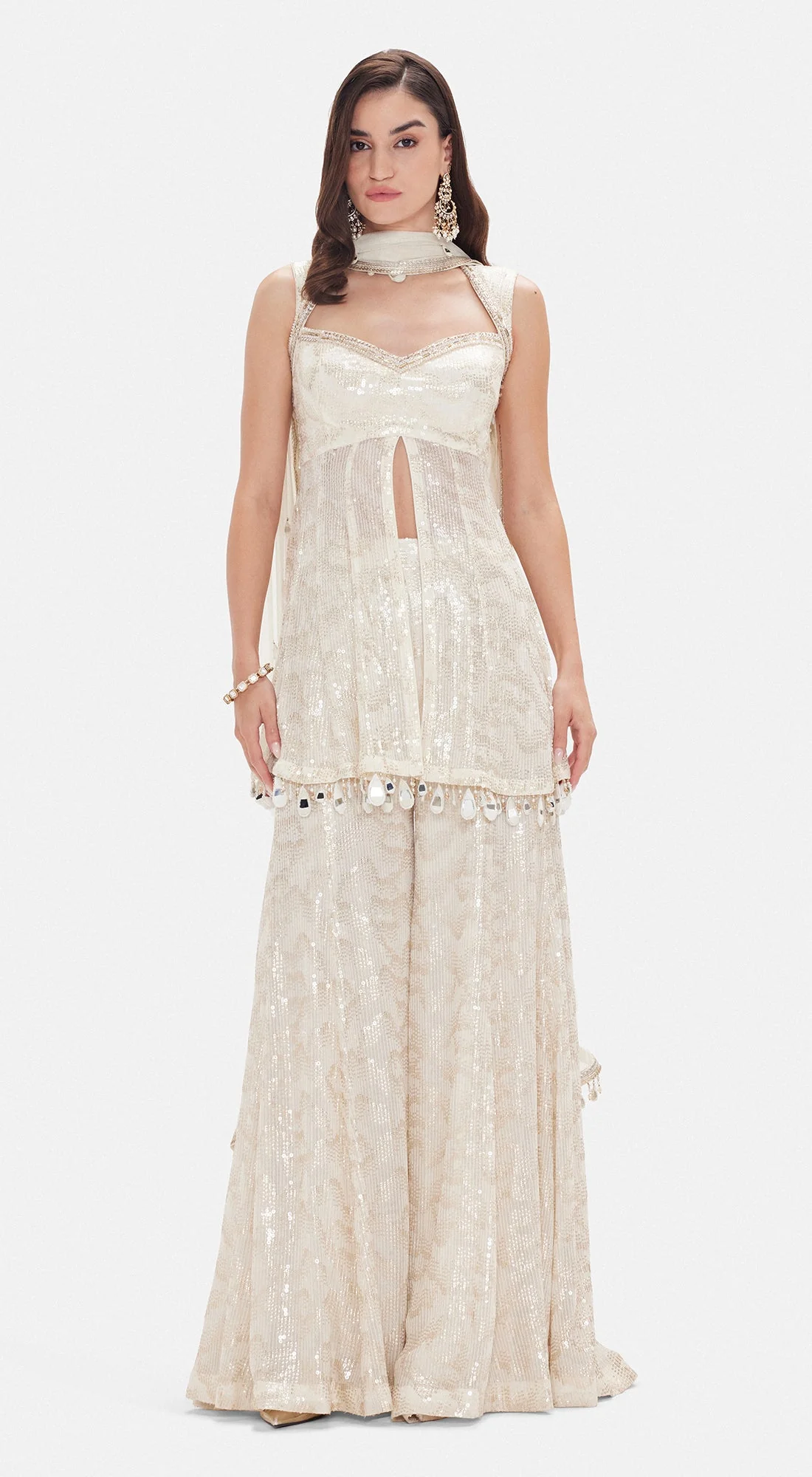 The Royal Pearl Sharara Set - Image 3
