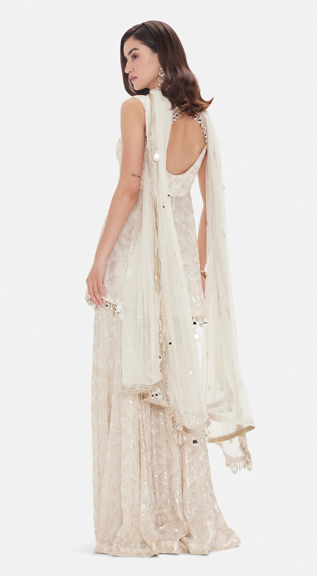 The Royal Pearl Sharara Set - Image 4