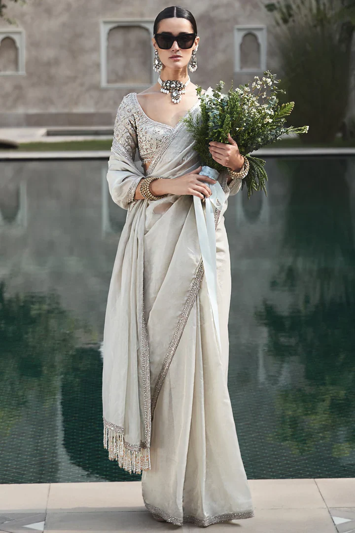 The Silver Needle Matsya Saree - Image 2