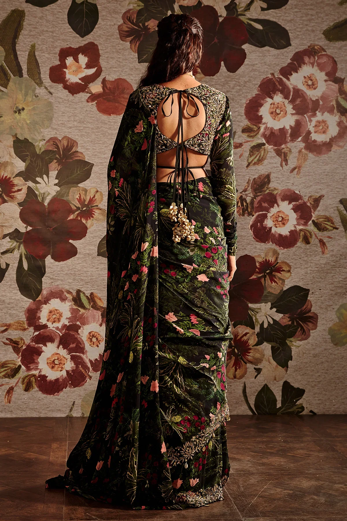 Tiered Ruffle Saree - Image 3