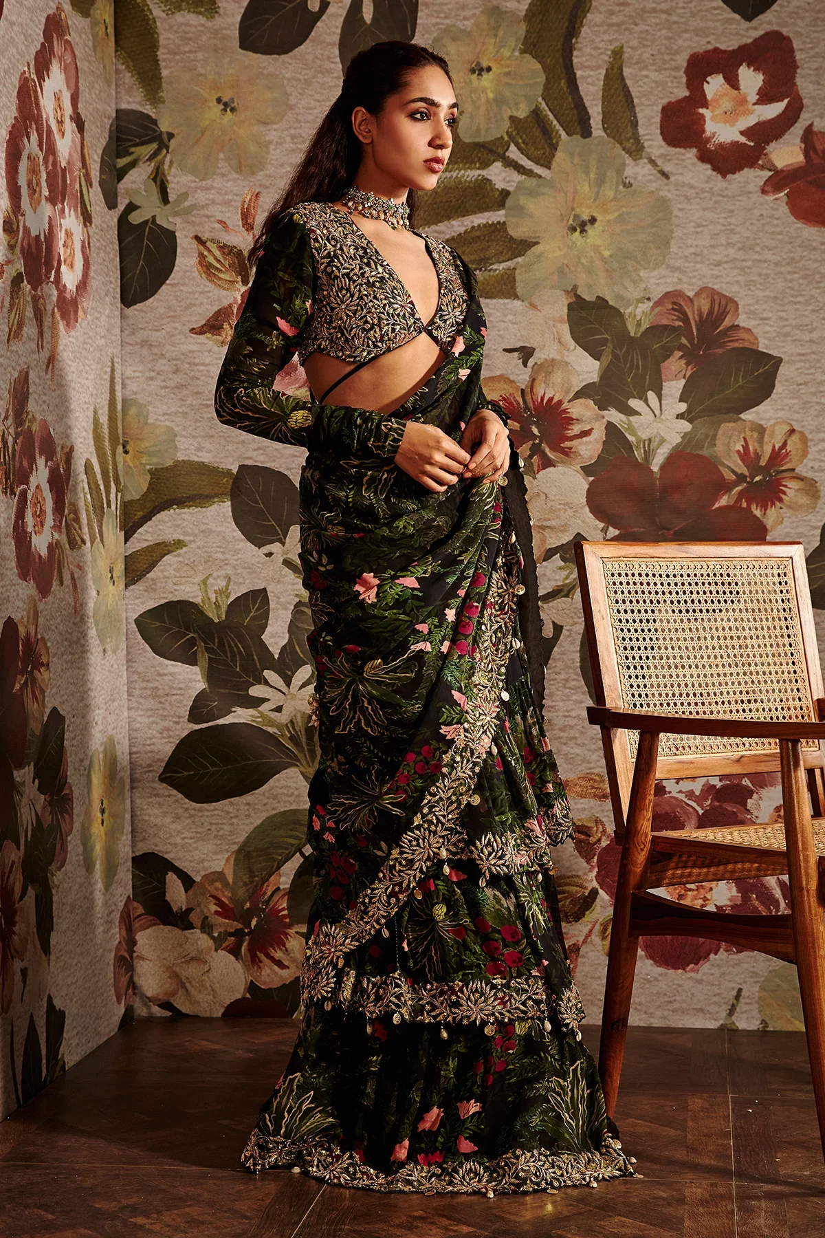 Tiered Ruffle Saree - Image 9