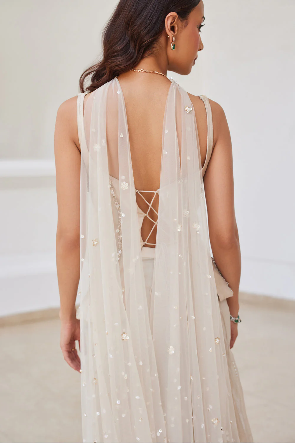 Tissue sharara and corset set - Image 8