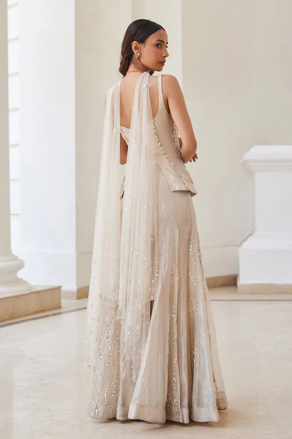 Tissue sharara and corset set - Image 9