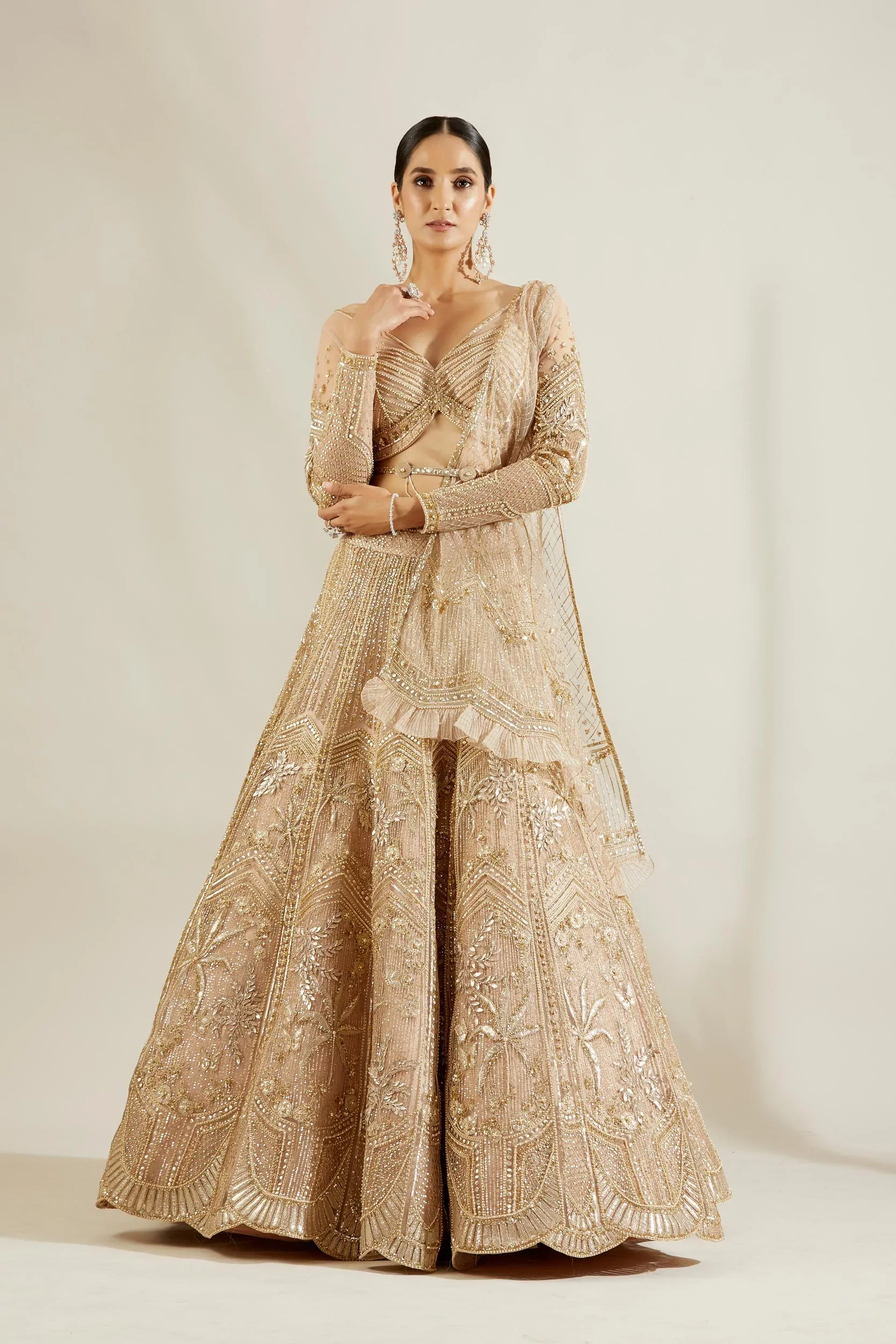 Tuscany Gold Tree Lehenga - Image 4