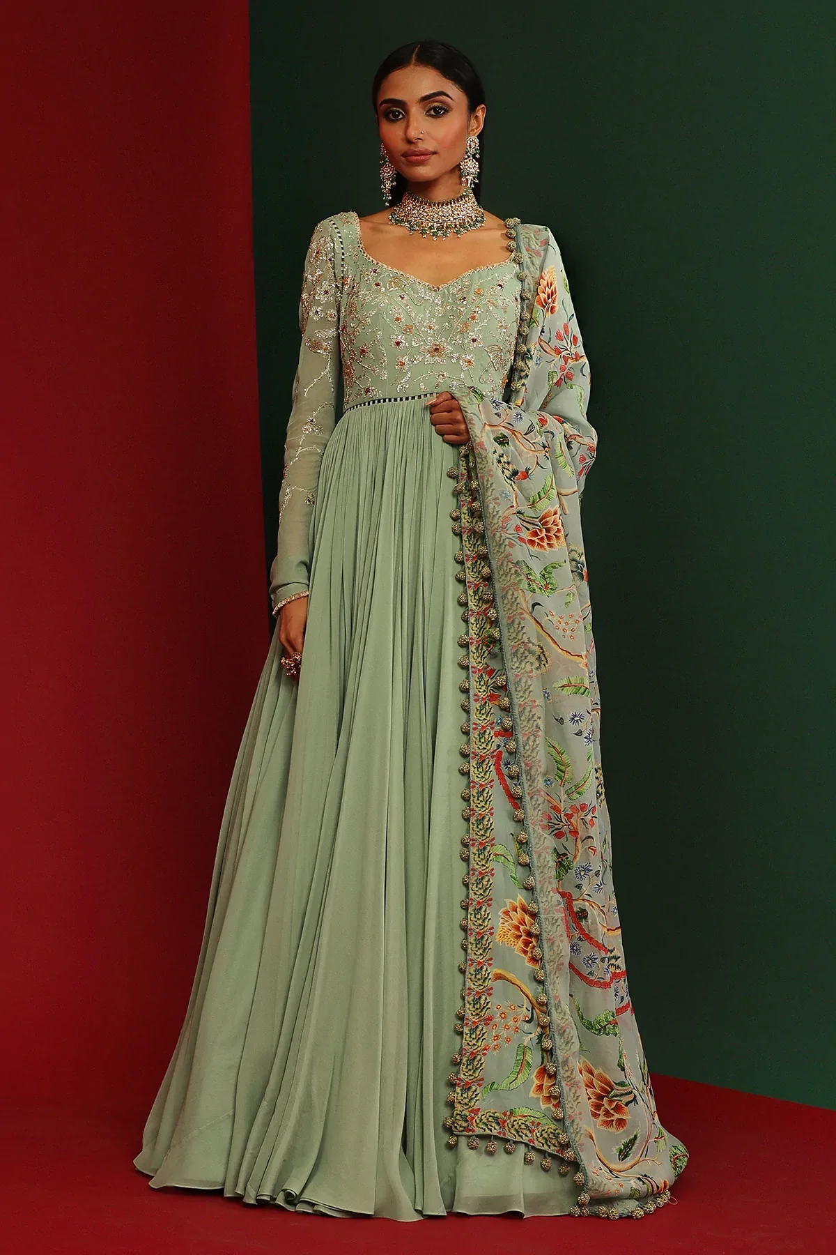 Urwa Jade Embroidered Anarkali - Image 4