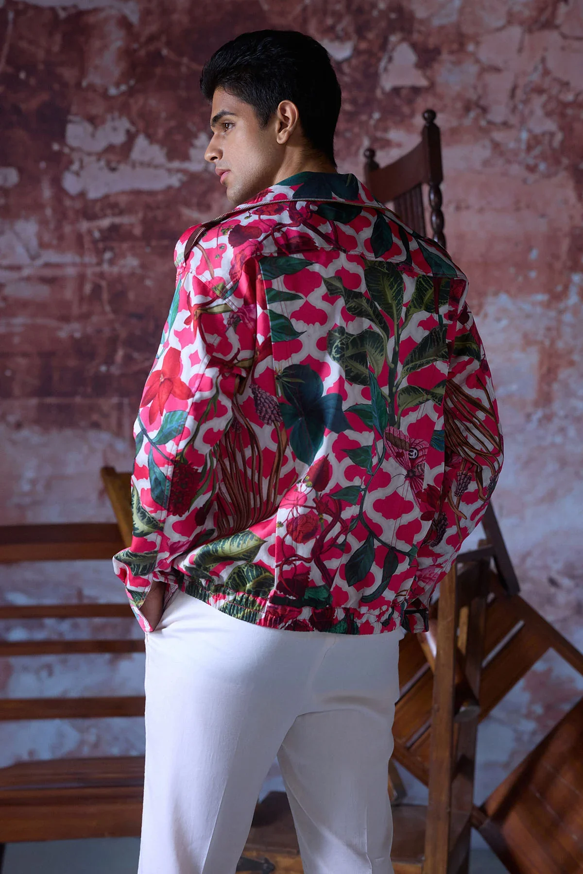 VAIBHAV - Printed Bomber Jacket - Image 4