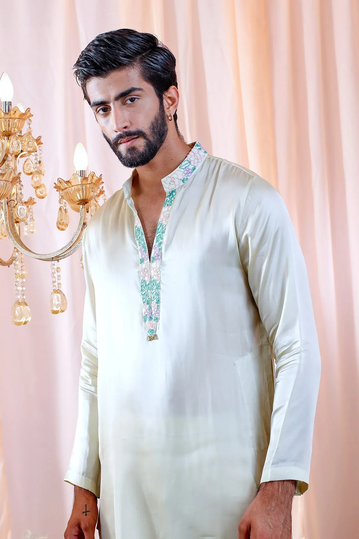 Valentin Hand Embroidered Kurta - Image 3