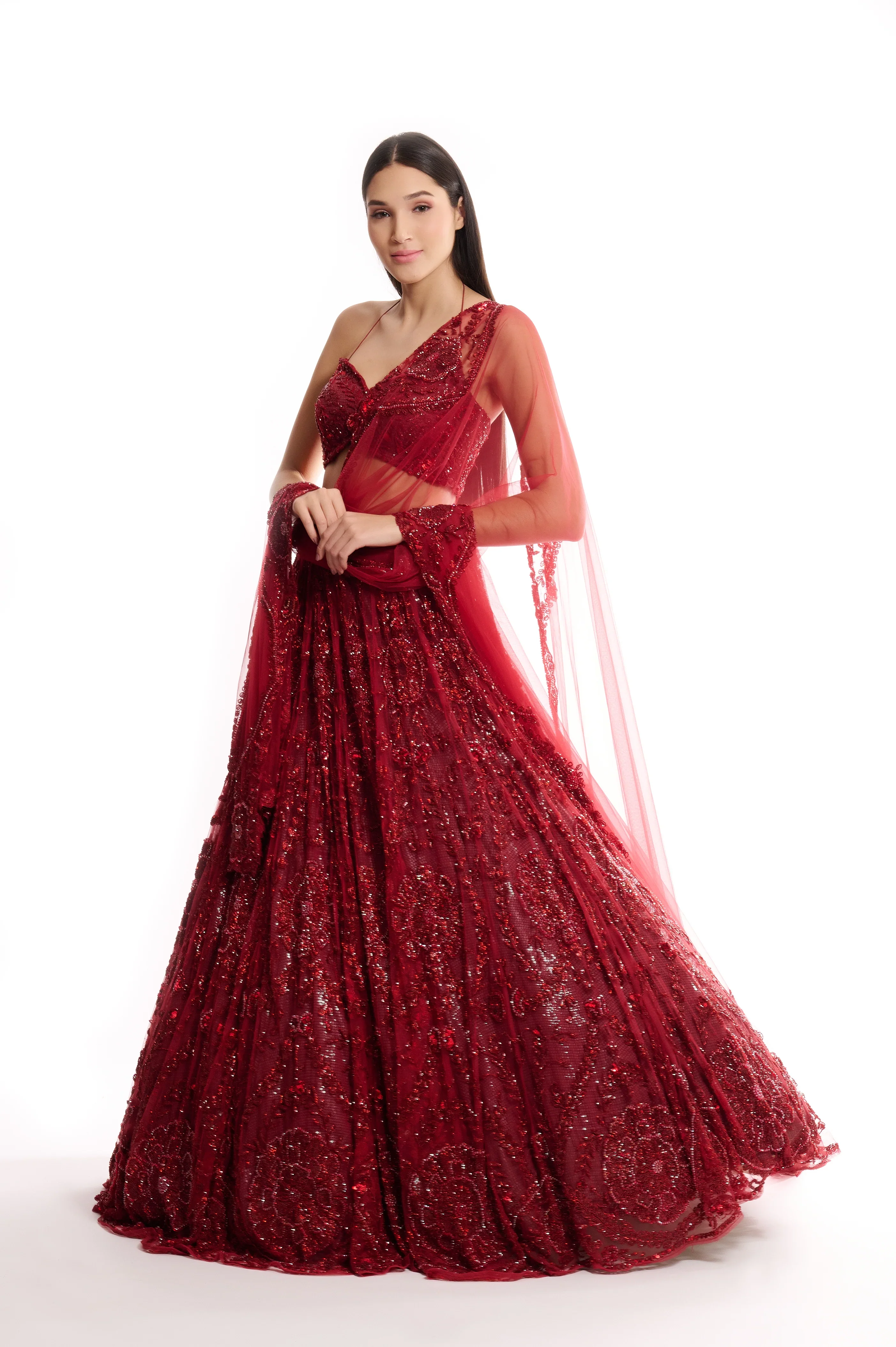 Valentine - Hand Embroidered Lehenga Set - Image 3