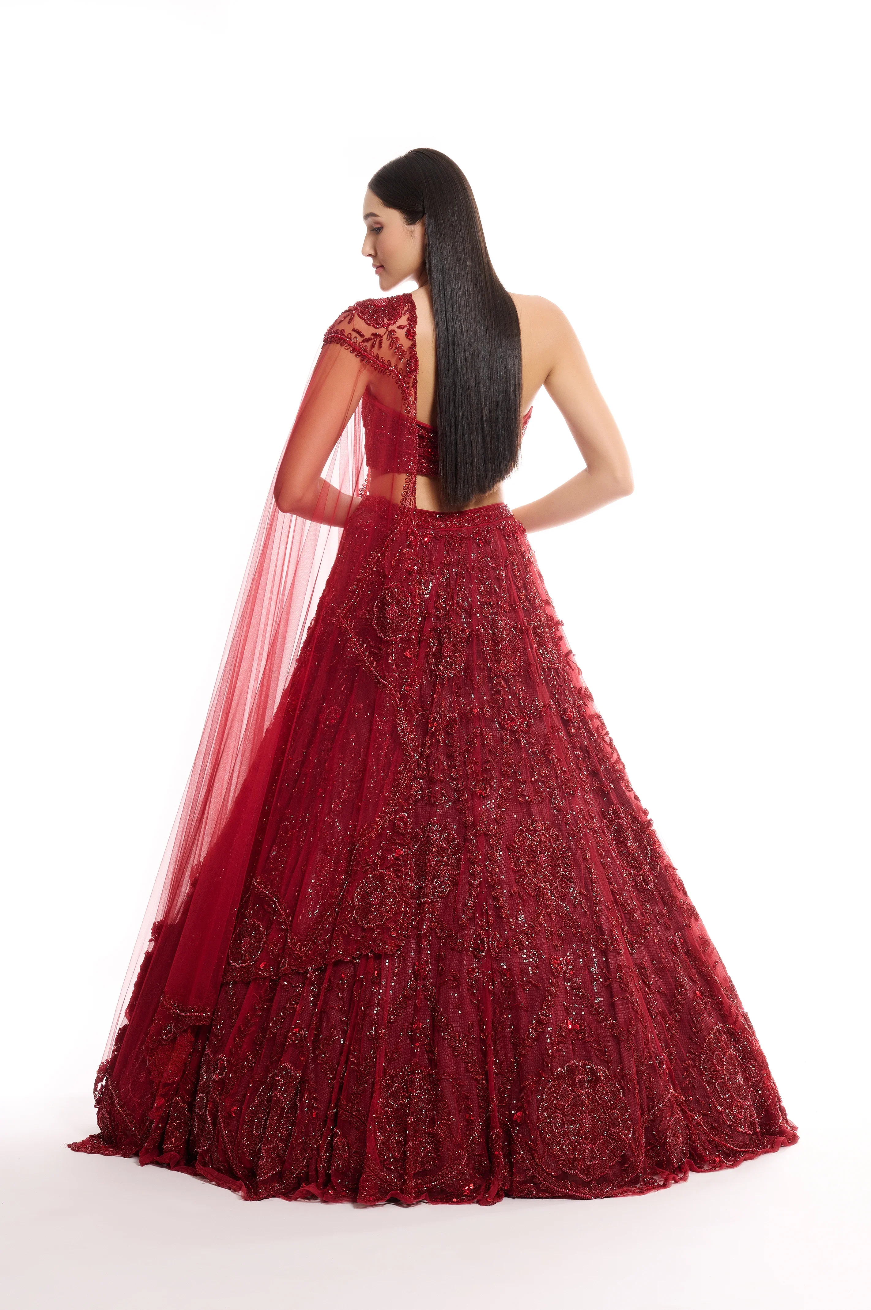 Valentine - Hand Embroidered Lehenga Set - Image 5