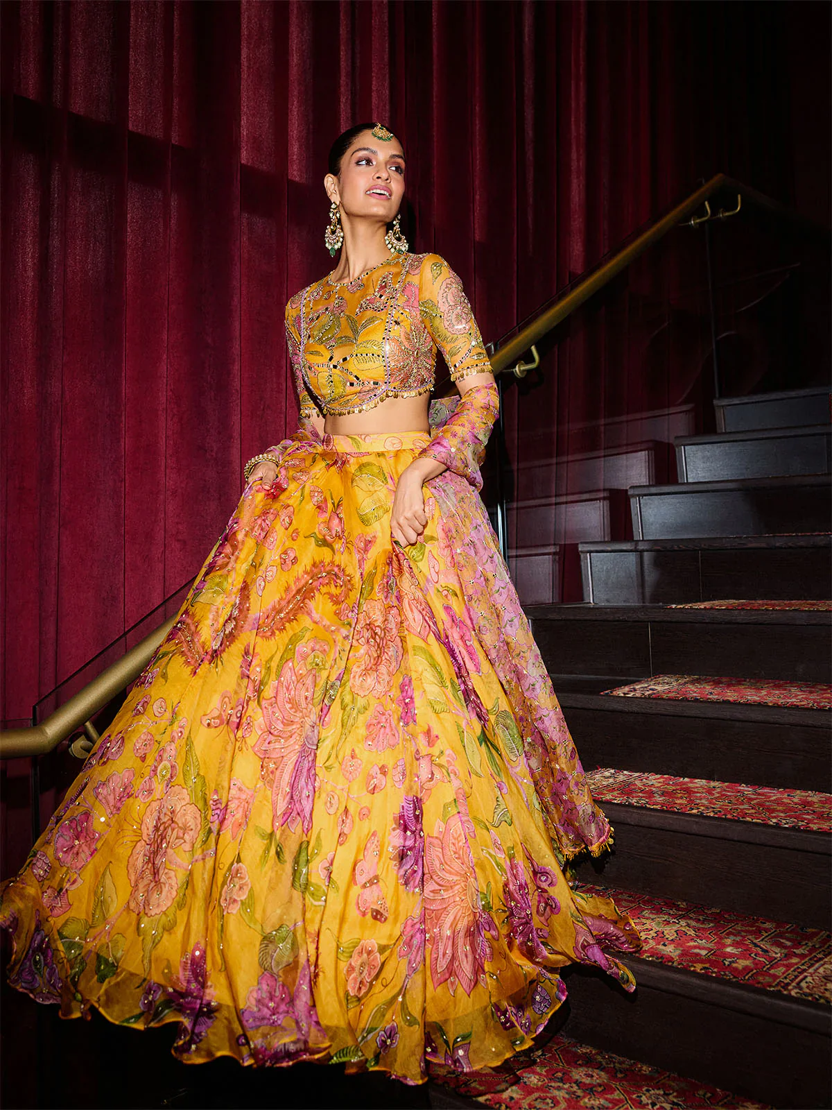 Wahida - Hand Embroidered Lehenga Set