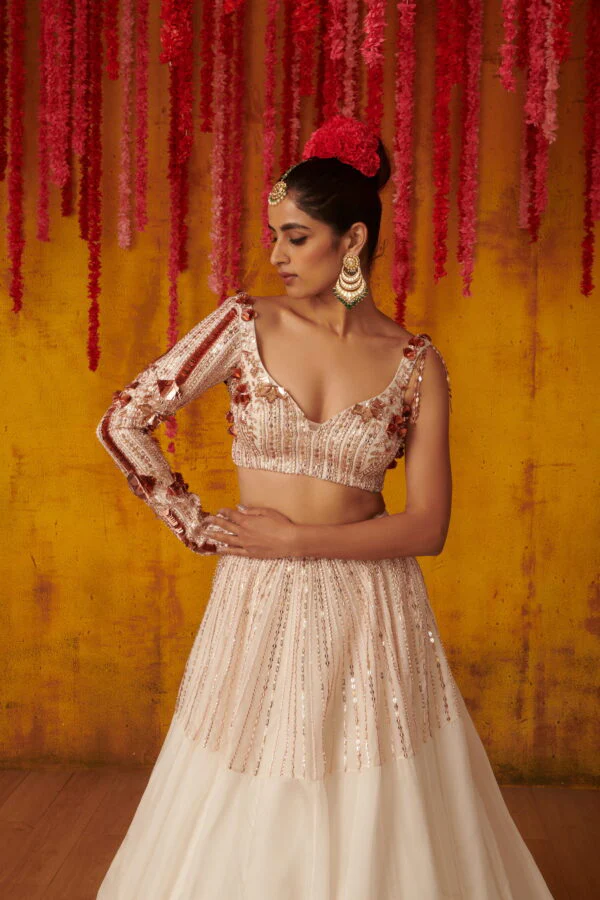 White Lehenga - Image 5