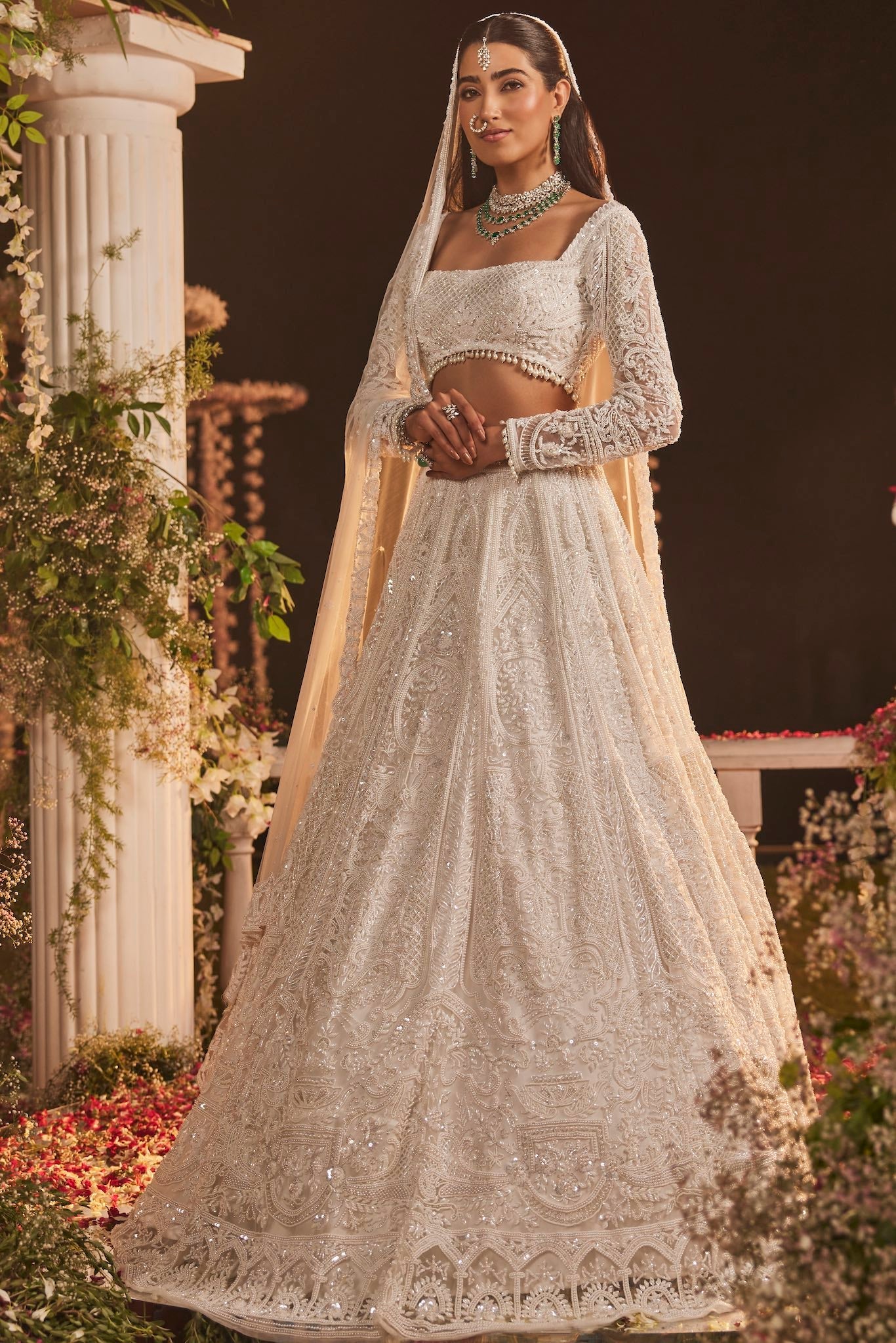White Pearl Lehenga
