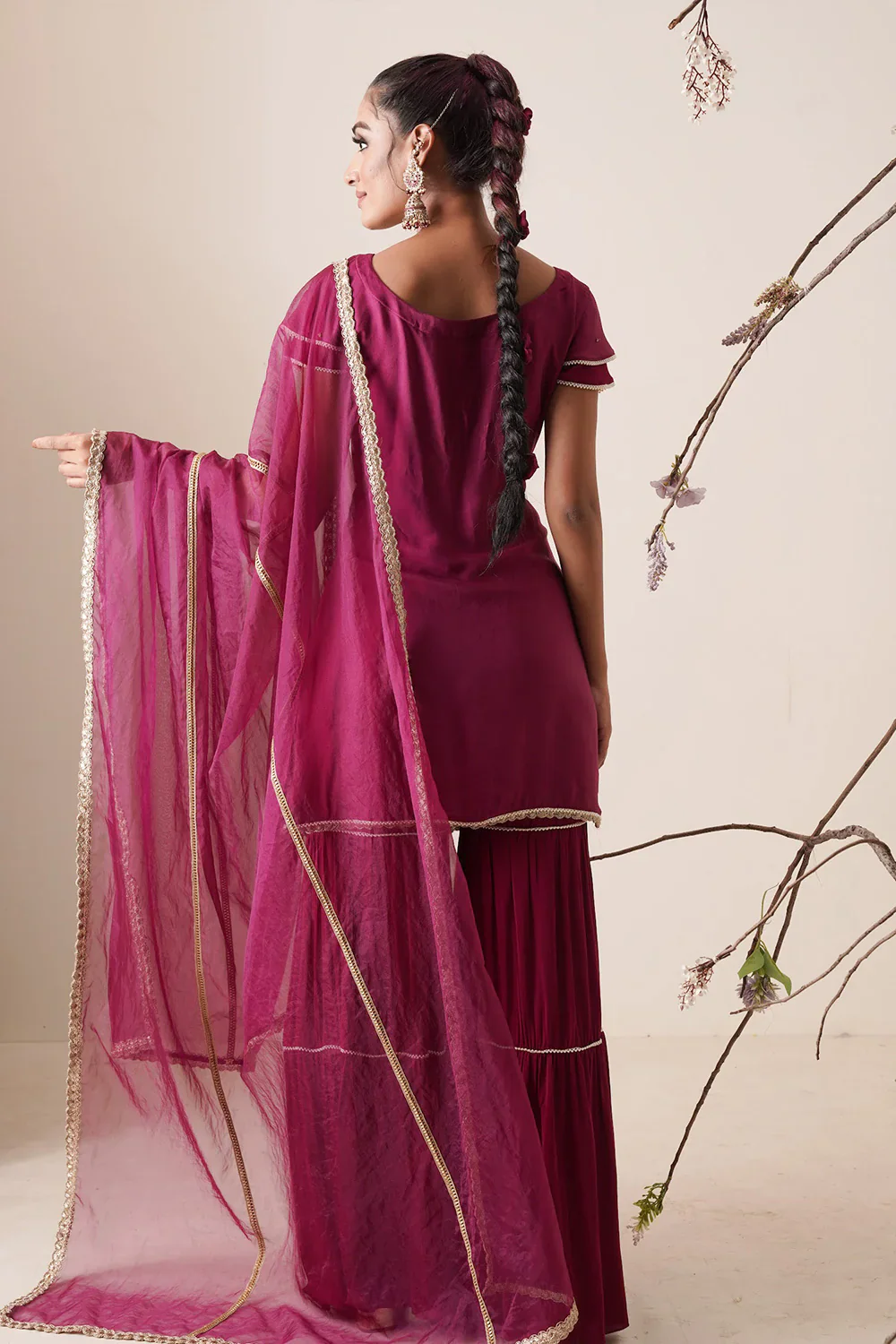 Wine Kurta Set - Image 3