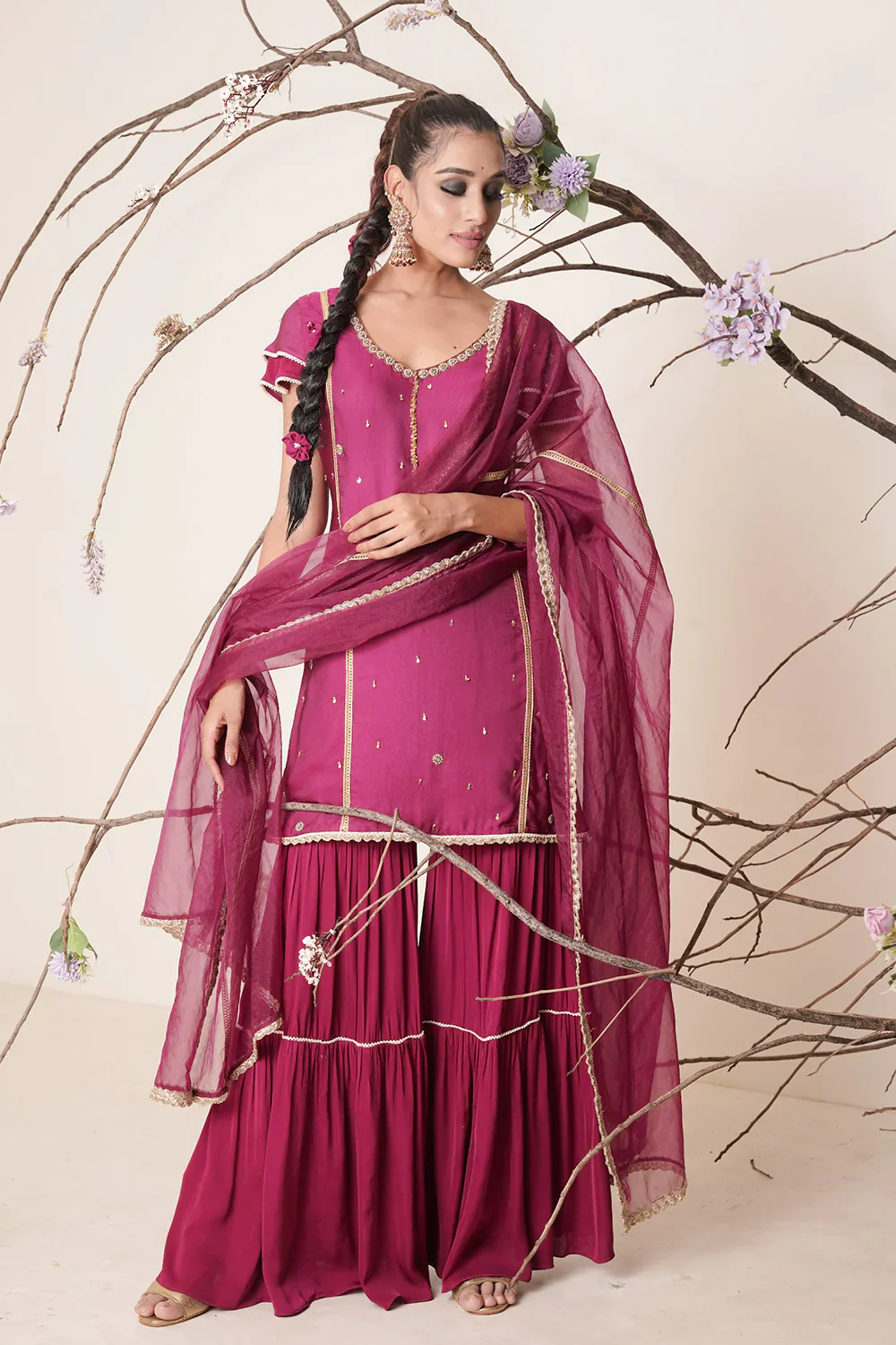 Wine Kurta Set - Image 5