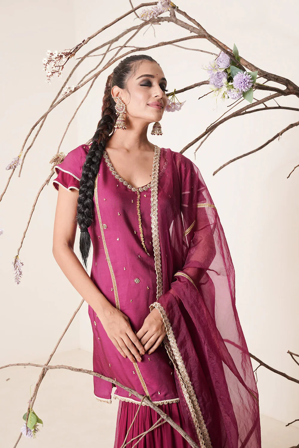 Wine Kurta Set - Image 6