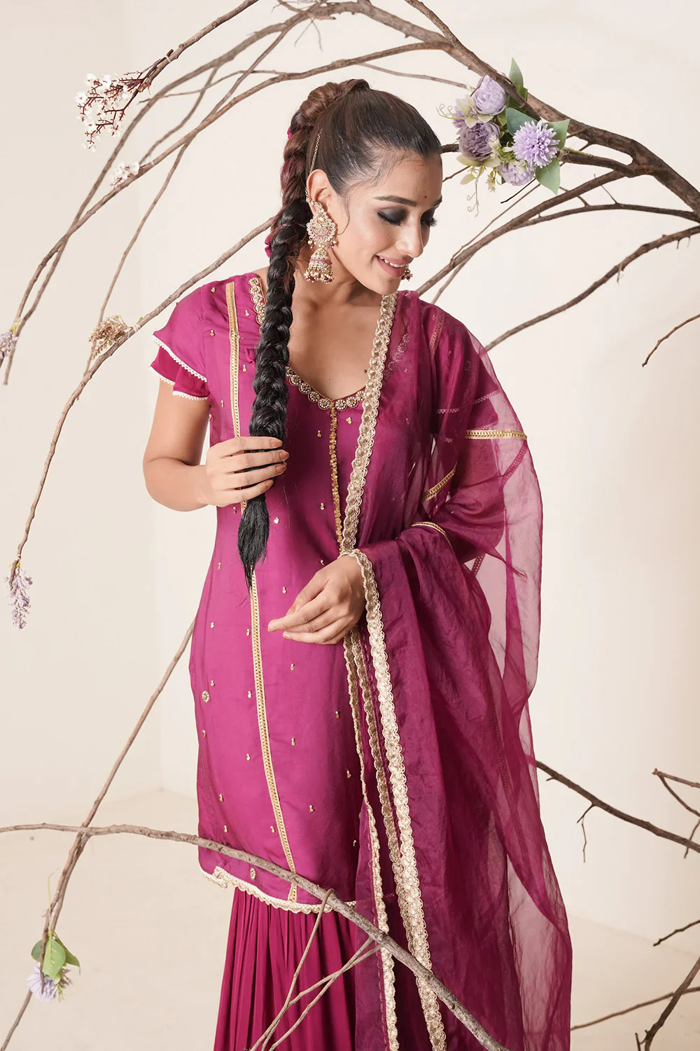 Wine Kurta Set - Image 7