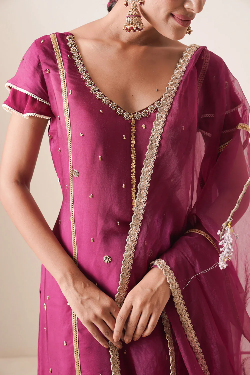 Wine Kurta Set - Image 8