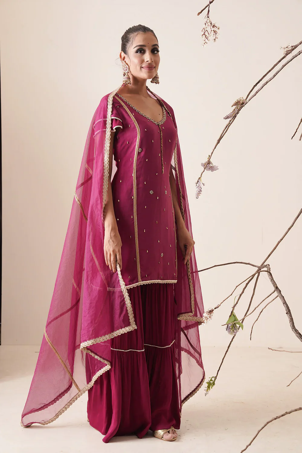 Wine Kurta Set - Image 9