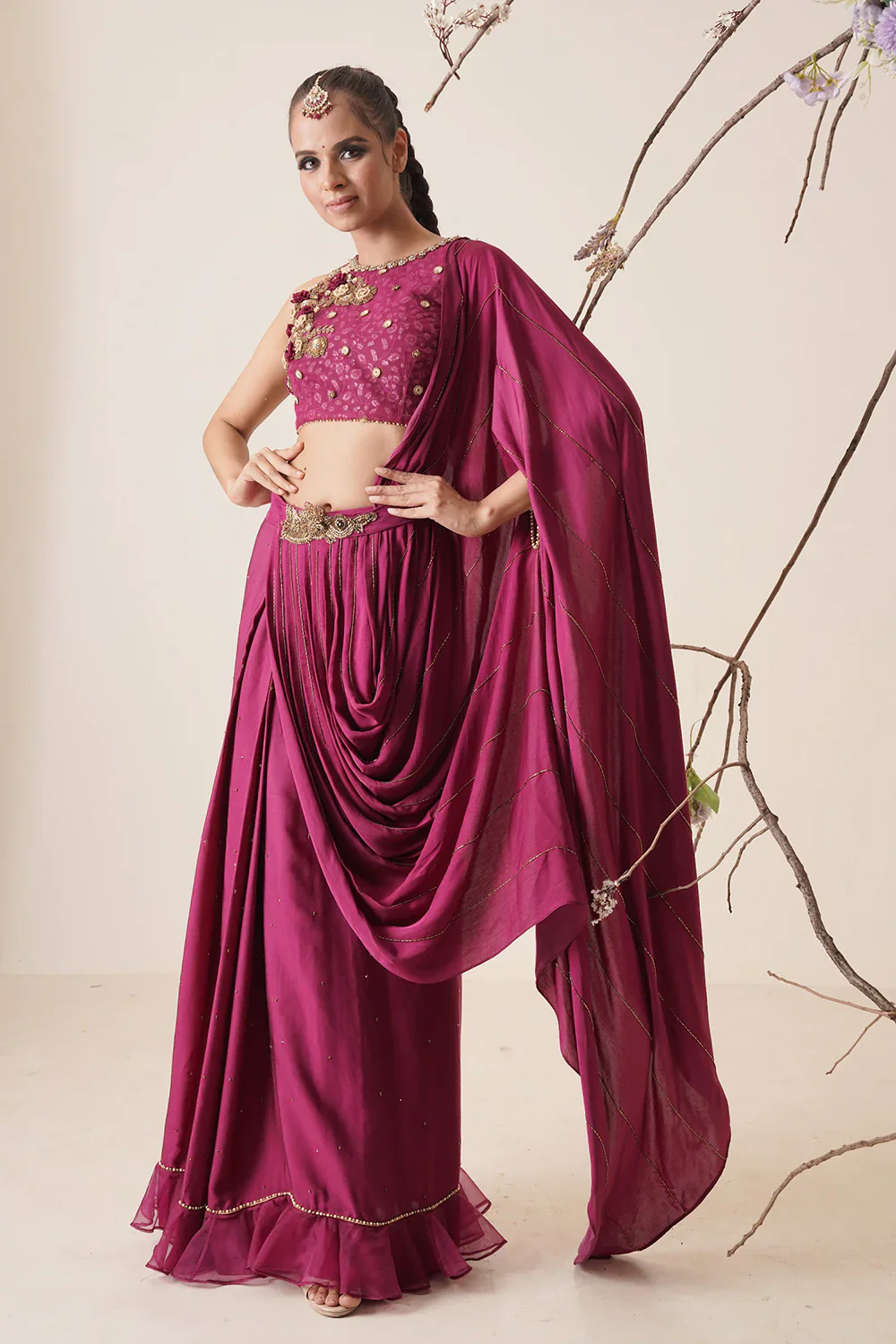 Wine Saree - Image 7