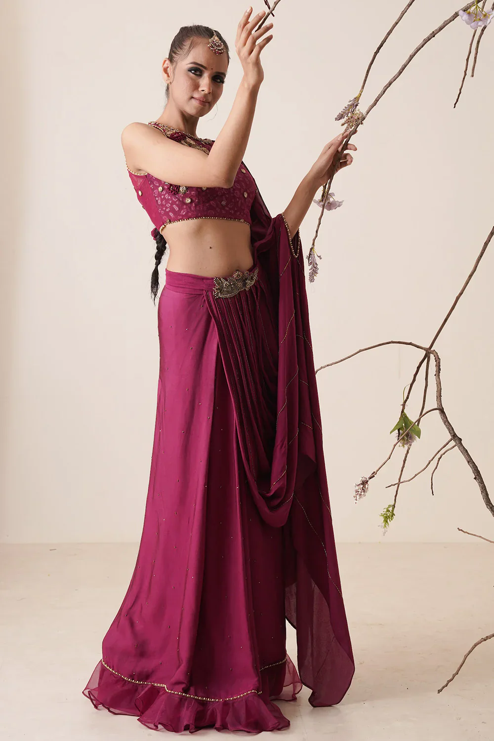 Wine Saree - Image 8
