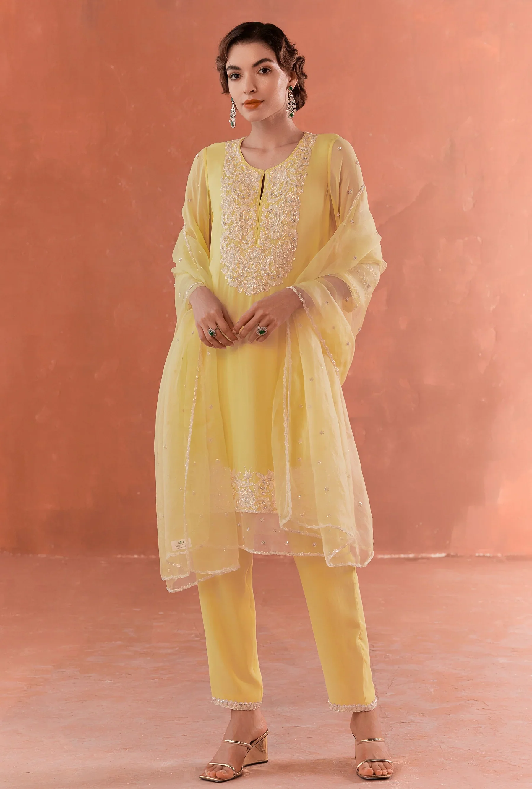 Yellow Asteria Straight Kurta Set
