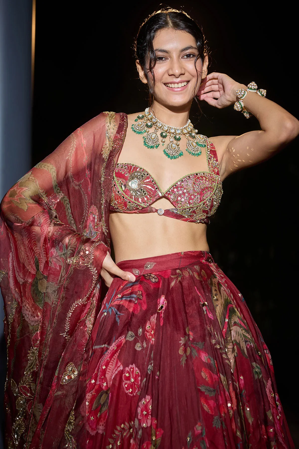 Zarah - Hand Embroidered Lehenga - Image 2
