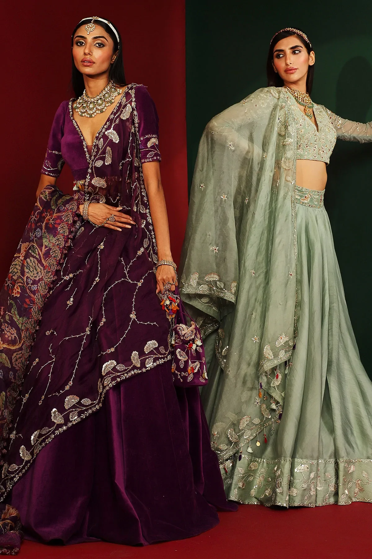 Ziva Grapevine Embroidered Lehenga - Image 6